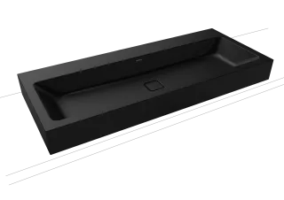 CONO WANDWASCHTISCH, Mod.3091 1200x500mm, schwarz matt 100, Perl-Effekt, Antidröhn ohne Überlauf