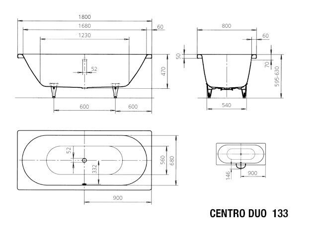 CENTRO DUO Badewanne