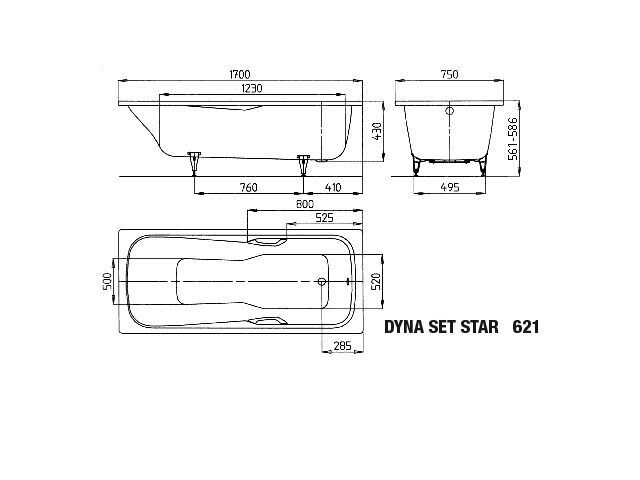 DYNA SET STAR Badewanne
