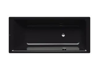 Badewanne PURO MIT SEITLICHEM ÜBERLAUF, Mod.697 1900x900mm schwarz, Sonderüberlauf