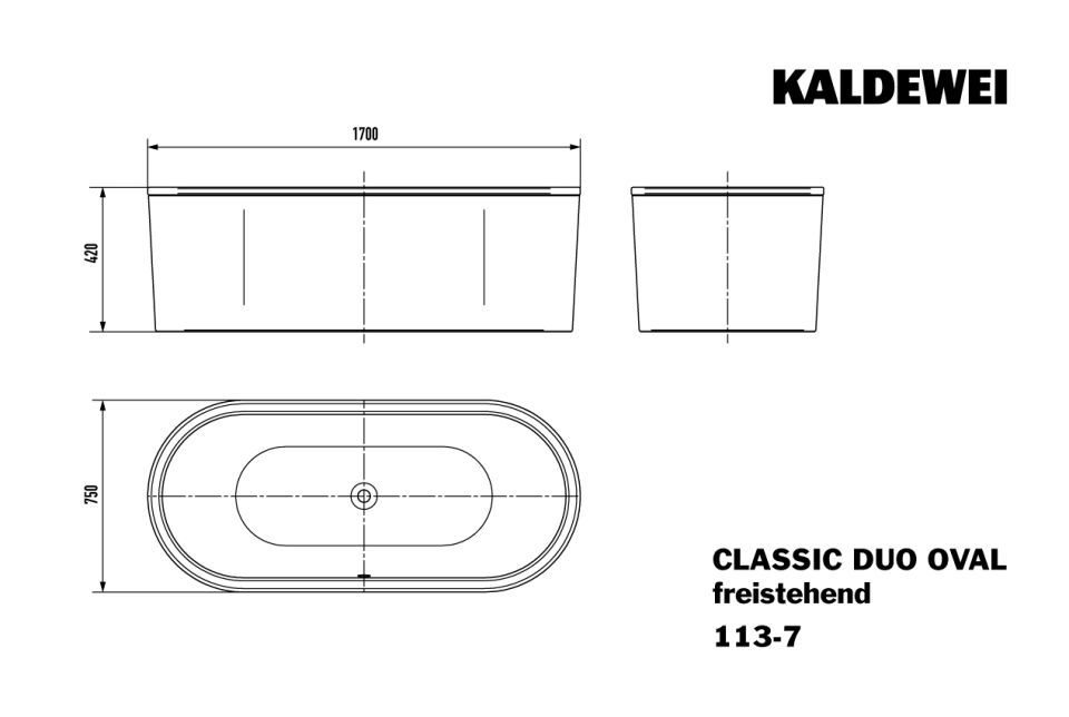 CLASSIC DUO OVAL FREISTEHEND Badewanne