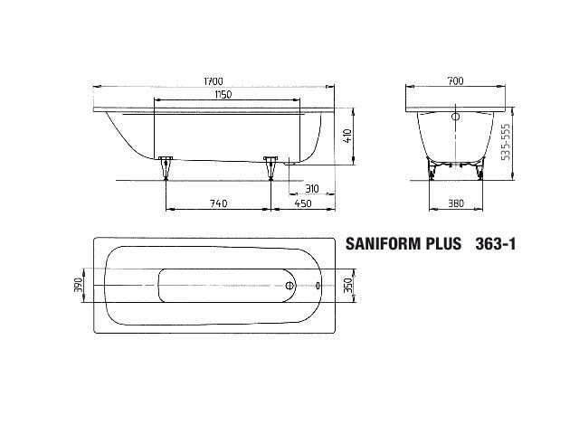 SANIFORM PLUS Badewanne