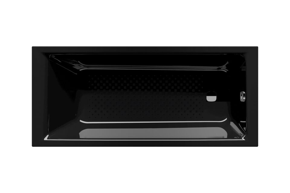 Badewanne PURO NEXT, Mod.1420 1600x700mm, schwarz, Perl-Effekt, Antislip