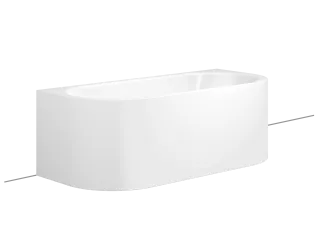 Badewanne MEISTERSTÜCK CENTRO DUO 2, Mod.1131 1700x750mm alpinweiß, Invisible Grip, mit emaillierter Schürze, n. DIN 4109,VDI 4100 SST III, SIA 181, inkl. Garnitur KA 4041