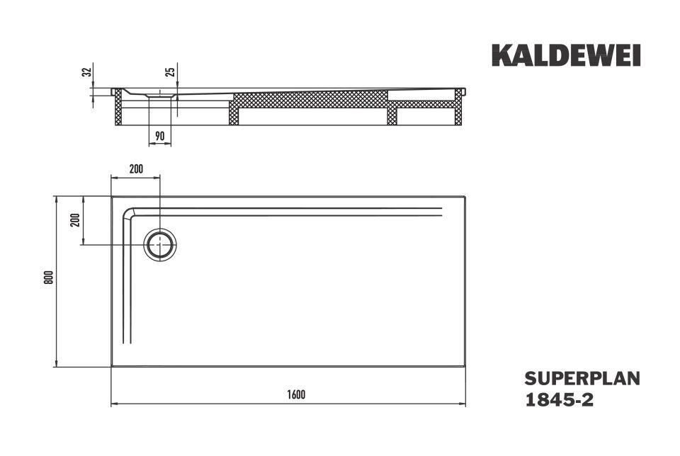 SUPERPLAN Duschfläche