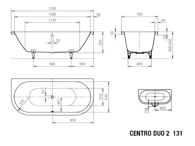 CENTRO DUO 2 Badewanne