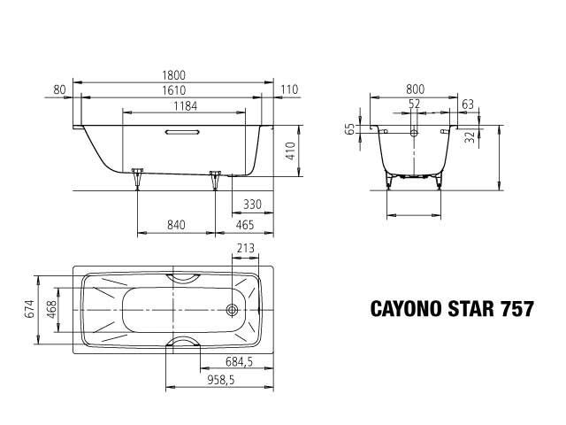 CAYONO STAR Badewanne