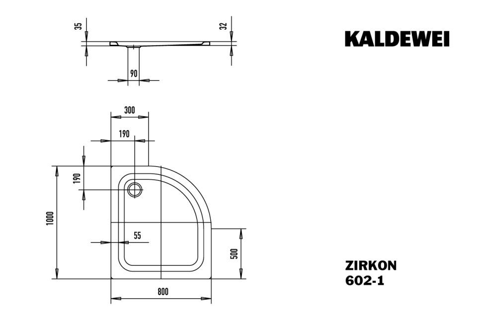 ZIRKON Duschfläche
