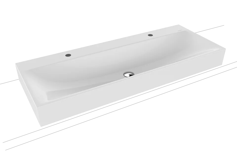 SILENIO WT Aufsatzwaschtisch, Mod.3049 1200x460mm alpinweiß, ohne Überlauf, Perl-Effekt, Antidröhn, mit 2x1-er Hahnlochbohrung für Doppelwaschtisch SILENIO WT Aufsatzwaschtisch, Mod.3049 1200x460mm alpinweiß, ohne Überlauf, Perl-Effekt, Antidröhn, mit 2x1-er Hahnlochbohrung für Doppelwaschtisch