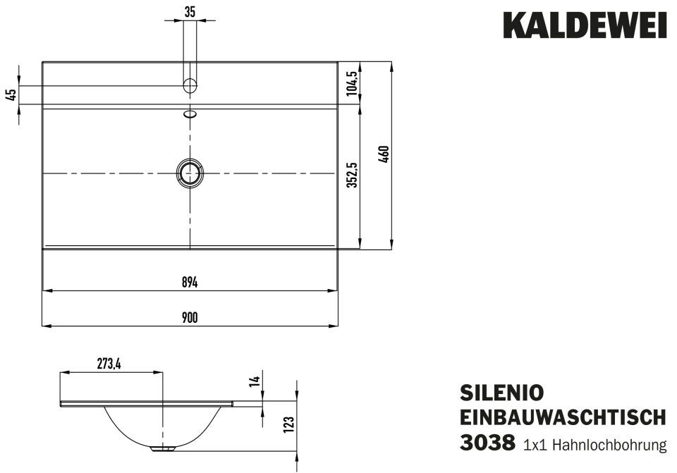 SILENIO EINBAUWASCHTISCH