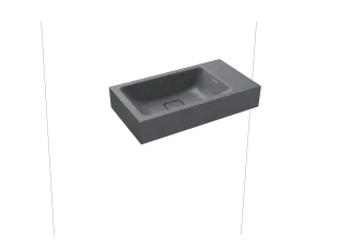 CONO WAND-HANDWASCHTISCH, Mod.3073 550x300mm, cool grey 70, Perl-Effekt, Antidröhn ohne Überlauf