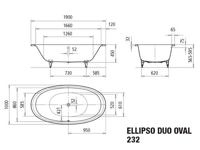 ELLIPSO DUO OVAL Badewanne