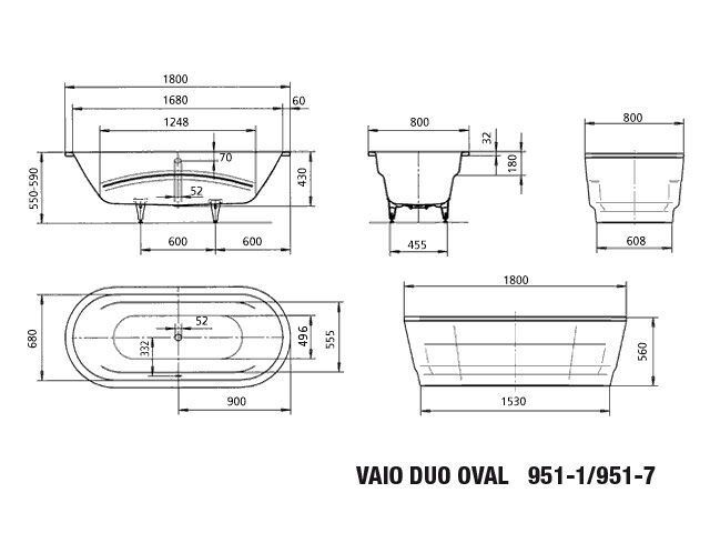 VAIO DUO OVAL Badewanne