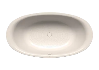 Badewanne ELLIPSO DUO OVAL, Mod.232 1900x1000mm pergamon, mit Griffloch, Vollantislip