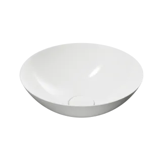 AVELLINO WASCHTISCH-SCHALE, Mod.3204 d:360mm, alpinweiß matt, Perl-Effekt, ohne Überlauf