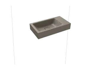 CONO WAND-HANDWASCHTISCH, Mod.3073 550x300mm, warm grey 60, Perl-Effekt, Antidröhn ohne Überlauf