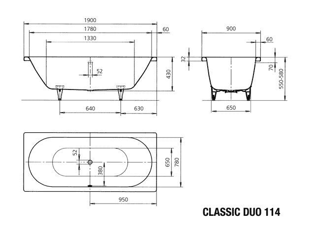 CLASSIC DUO Badewanne