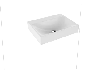 SILENIO WANDWASCHTISCH, Mod.3044 600x460mm, alpinweiß matt, Perl-Effekt, Antidröhn ohne Überlauf