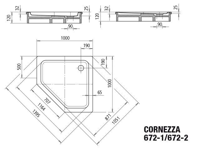 CORNEZZA Duschfläche