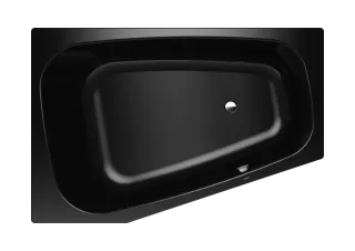 Badewanne PLAZA DUO rechts, Mod.190 1800x1200mm schwarz, mit Griffloch