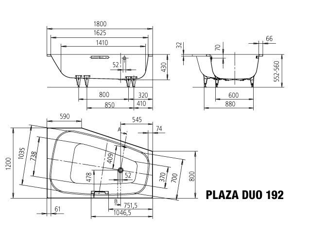 PLAZA DUO LINKS Badewanne