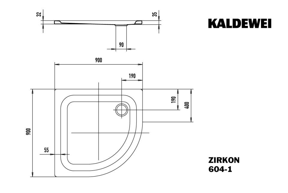 ZIRKON Duschfläche