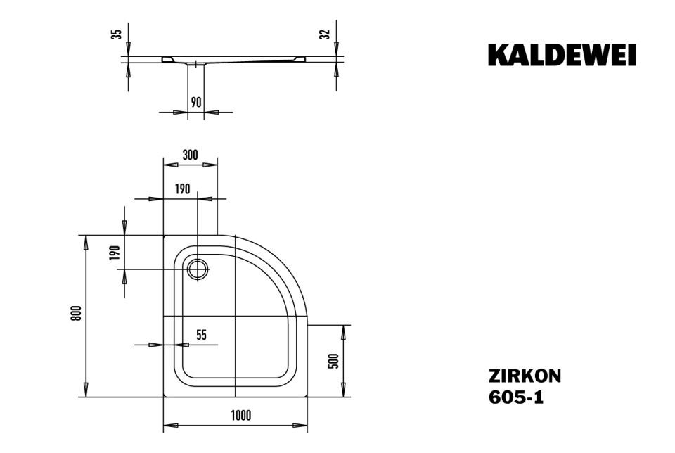 ZIRKON Duschfläche