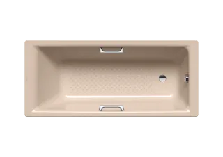 Badewanne PURO STAR, Mod.654 1700x750mm bahamabeige, mit Griffloch, Vollantislip