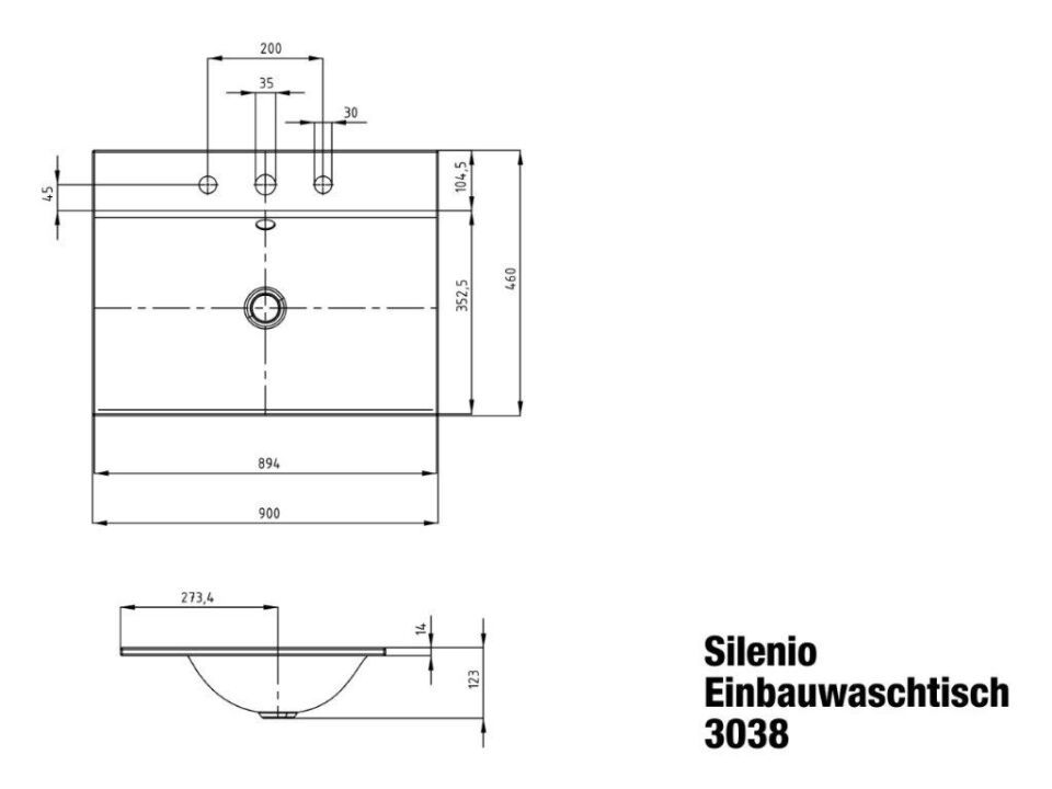 SILENIO EINBAUWASCHTISCH