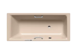 Badewanne PURO STAR MIT SEITLICHEM ÜBERLAUF, Mod.694 1700x800mm bahamabeige, Sonderüberlauf, mit Griffloch