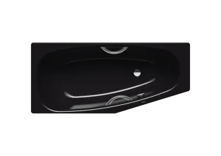 Badewanne MINI STAR rechts, Mod.835 1570x700mm schwarz, mit Griffloch