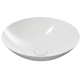 AVELLINO WASCHTISCH-SCHALE, Mod.3205 d:450mm, alpinweiß matt, Perl-Effekt, ohne Überlauf
