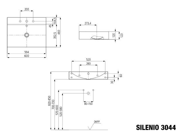 SILENIO WANDWASCHTISCH