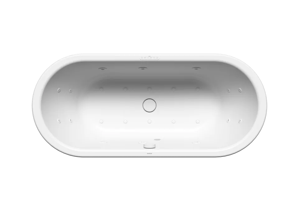 Badewanne CENTRO DUO OVAL, Mod.127 1700x750mm alpinweiß, BODY & SOUL, Mod.links, Sichtteile alpinweiß