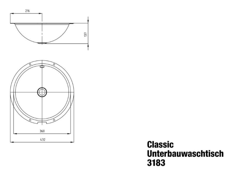 CLASSIC UNTERBAUWASCHTISCH