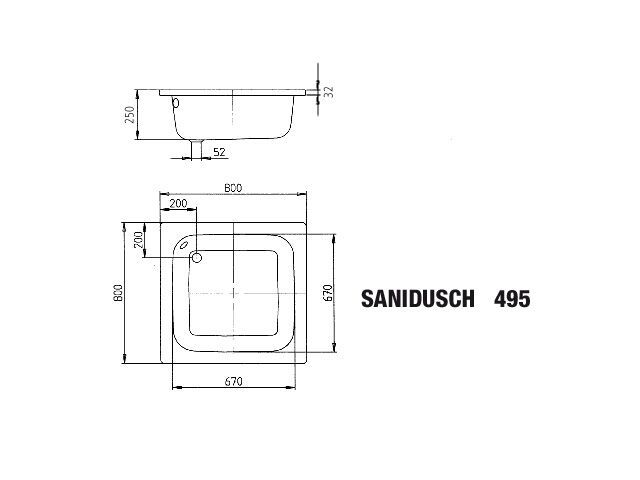 SANIDUSCH Duschfläche