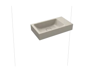 CONO WAND-HANDWASCHTISCH, Mod.3073 550x300mm, warm grey 10, Perl-Effekt, Antidröhn ohne Überlauf