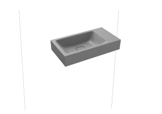 CONO WAND-HANDWASCHTISCH, Mod.3073 550x300mm, cool grey 30, Perl-Effekt, Antidröhn ohne Überlauf