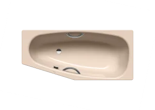 Badewanne MINI STAR links, Mod.833 1570x750mm bahamabeige, mit Griffloch, Perl-Effekt