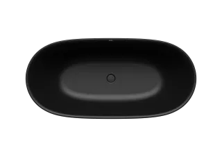 Badewanne MEISTERSTÜCK OYO DUO, Mod.1050 1630x770mm schwarz matt 100, ohne Überlauf, n. DIN 4109,VDI 4100 SST III, SIA 181, KA4035