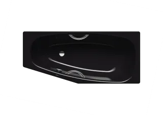 Badewanne MINI STAR links, Mod.833 1570x750mm schwarz, mit Griffloch