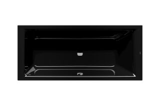 Badewanne PURO NEXT COMBI, Mod.1437 1900x900mm, schwarz, Perl-Effekt, Sonderüberlauf, Vollantislip