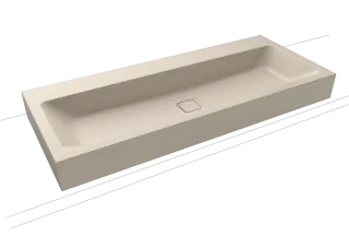 CONO WANDWASCHTISCH, Mod.3091 1200x500mm, warm beige 20, Perl-Effekt, Antidröhn ohne Überlauf