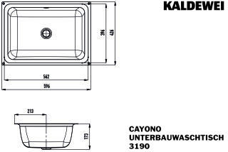CAYONO UNTERBAUWASCHTISCH