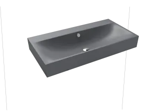 SILENIO WANDWASCHTISCH, Mod.3045 900x460mm, cool grey 70, Perl-Effekt, Antidröhn mit Überlauf, Sichtteile chrom