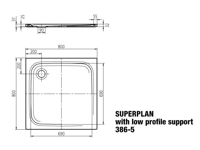 SUPERPLAN Duschfläche