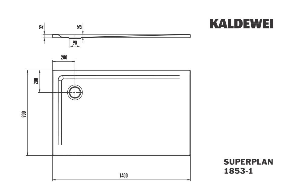 SUPERPLAN Duschfläche