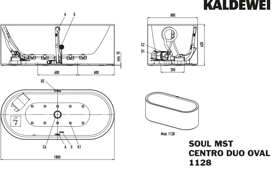MEISTERSTÜCK CENTRO DUO OVAL Whirlwanne