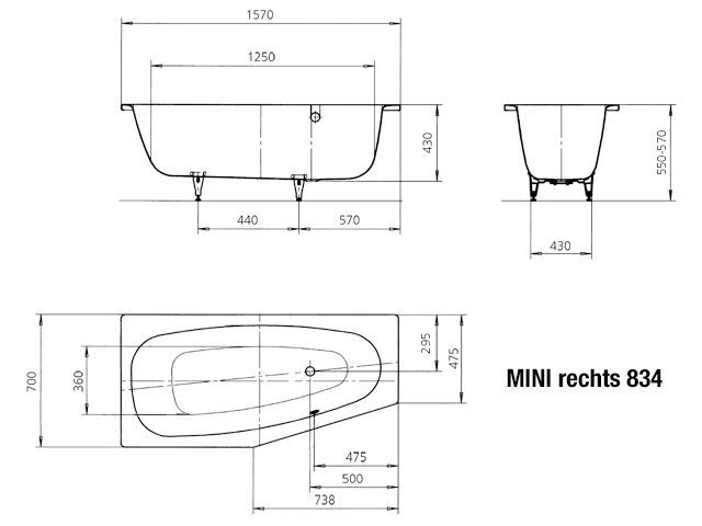 MINI RECHTS Badewanne