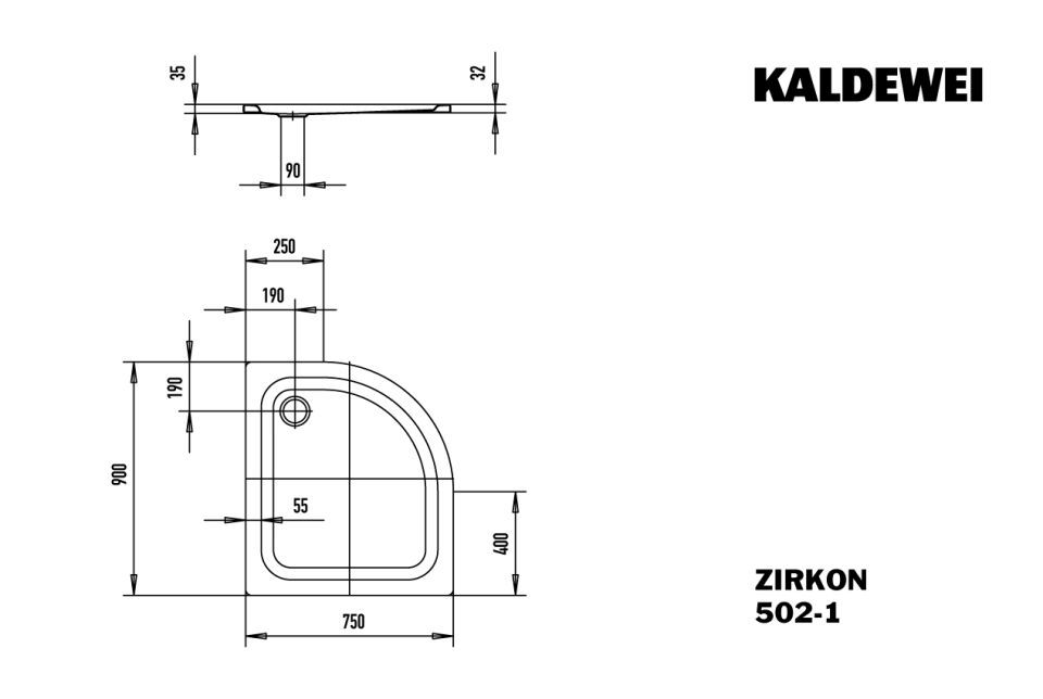 ZIRKON Duschfläche